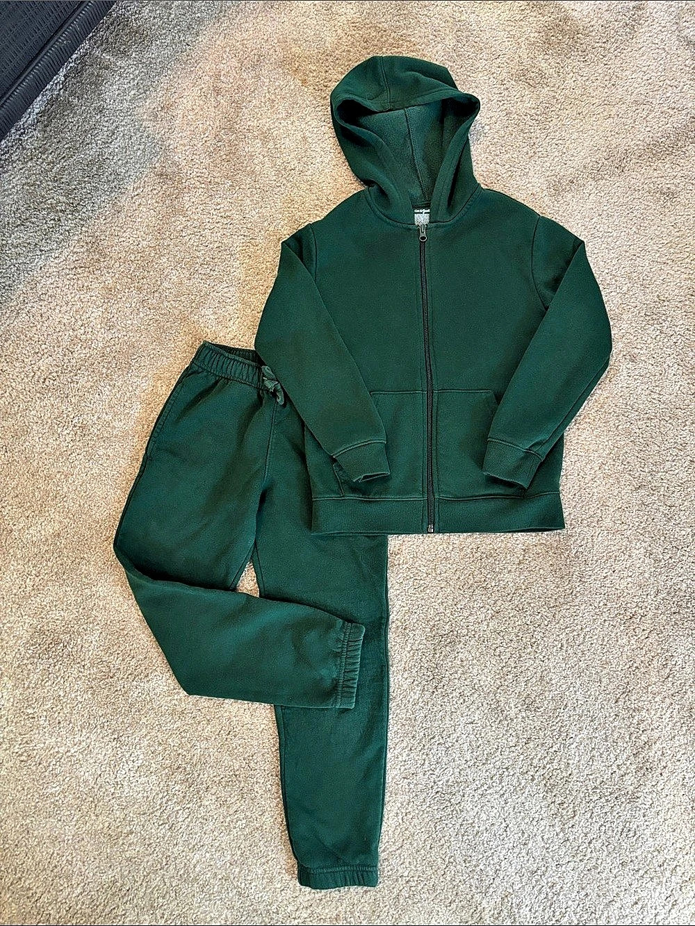 Cat & Jack Full Zip Hoodie and Jogger Sweatshirt Set Jogger Set Green Boys